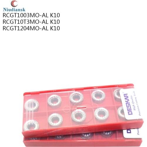 10PCS RCGT1003MO RCGT10T3MO RCGT1204MO-AL K10 Carbide Alloy Inserts CNC Lathe Tools Turning Tool,Processing Aluminum And Copper