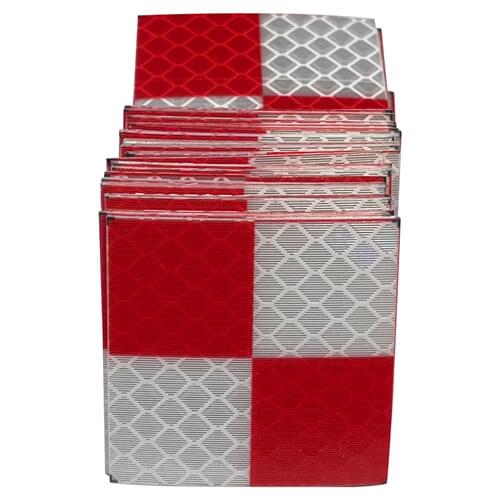 100 Pcs 40*40 mm Reflector Sheet For Total Stations Surveying Red White Color Reflective Tape Target High Quality