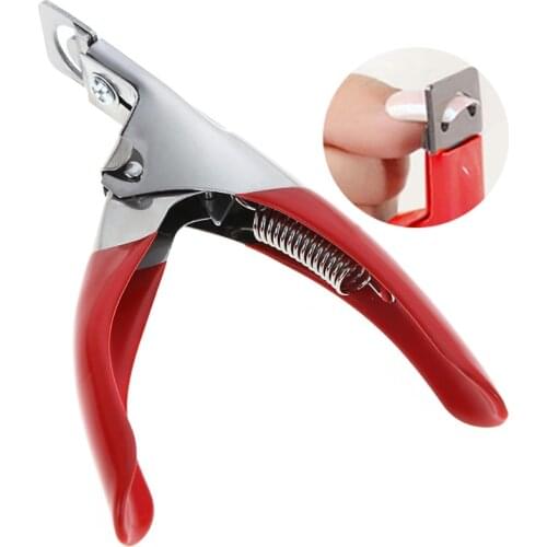 13.5*10cm U-Shaped False Acrylic Tips Scissors Trimmer Red/Pink Round/Square Shapemake Manicure Tools Nail Clipper Cutter #TR24