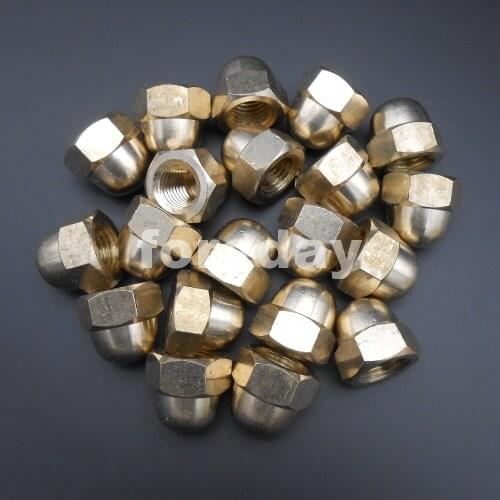 20PCS X NEW HQ M20 Brass Copper Hex Domed Nut Acorn Nuts Cap Nuts M20 20MM 20PCS/LOT HongKong Post or ePacket *BT873