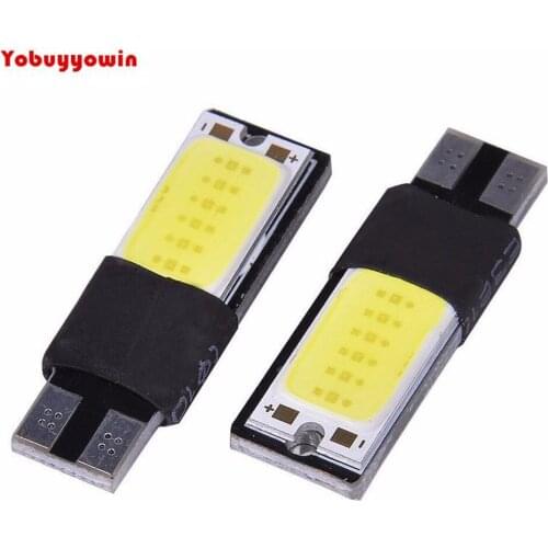 4Pcs Amber Yellow COB LED Car Vehicle Light T10 168 194 2825 W5W 2886 Bulbs DC 12V Canbus No Error Cars Auto Led Car
