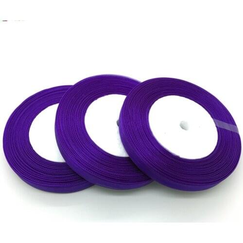 50Yards/roll 3/8" 10mm Purple Organza Ribbon Bow Hair Wedding Christmas Decoration Lace Crafts