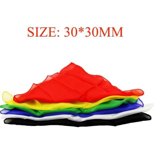 6pcs/Lot 30*30cm Colorful Silk Scarf Magic Tricks Learning & Education Magic Silk For Close Up Magic Prop