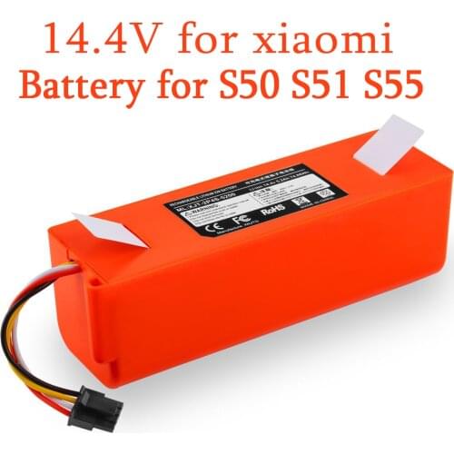Robotic Vacuum cleaner Replacement Battery for Xiaomi Robot Roborock S50 S51 S55 T6 Accessory Spare Parts li-ion battery 5200mAh