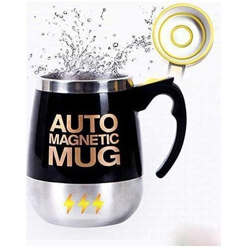 Auto Sterring Coffee Mug Steel Magnetic Mug Mugs Mugs Coffee Mixing Lazy Cup Milk Electric Shaker and Cover