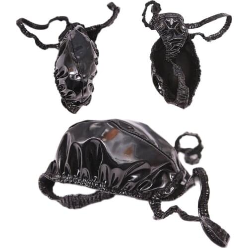 PVC Imitation Latex Bikini Beetle Briefs Mens Genitals U Convex Bag underwear macho T Crotch Exposed Buttocks Porno Sex G-String
