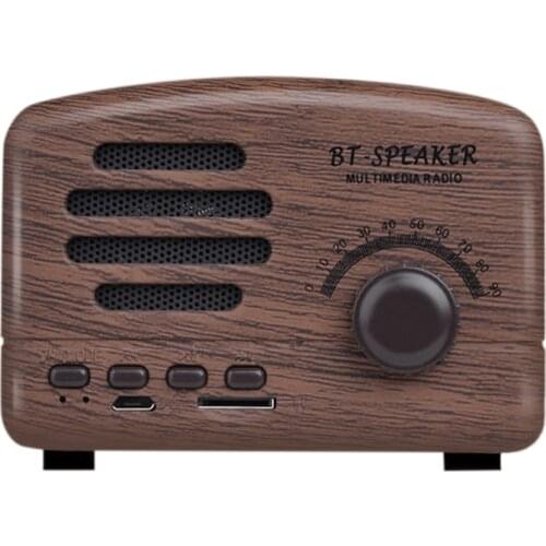 Retro Bluetooth Speaker-Greadio Walnut Wooden FM Radio with Strong Bass,Loud Volume, Bluetooth 4.0