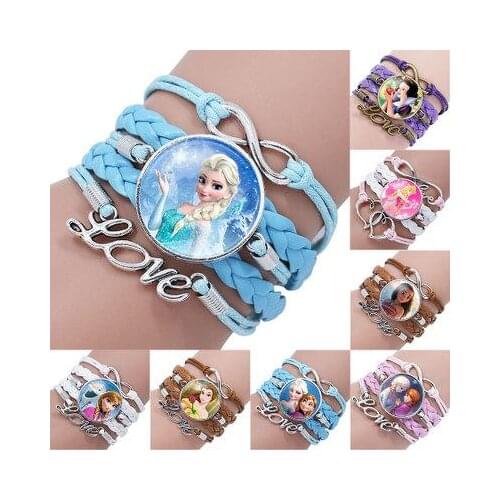 Disney Frozen 2 Elsa Anna Princess Party Cartoon Bracelet Action Figure Toys lovely Wristand Girl Gift Christmas Gifts Toys