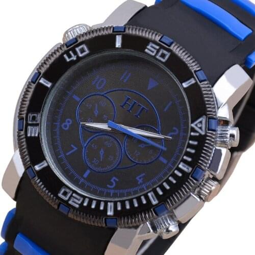 Mens watches top brand luxury Six-Hole Sports Mens Watch Fashion Trend Silicone Quartz Watch Male Watch Gifts for Men
