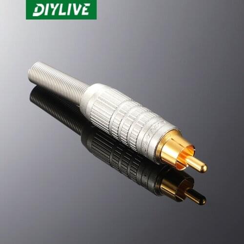 DIYLIVE Canare Gilded F-10 Fever Broadcast Grade RCA Lotus Head HiFi Audio/Video Interface Plug