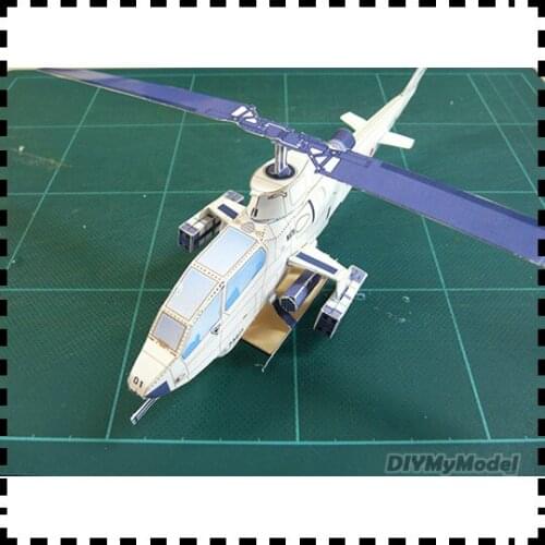DIYMyModeI American AH-1s Cobra Attack Helicopter 1:72 DIY Handcraft Paper Model KIT Handmade Toy Puzzles Gift Movie props