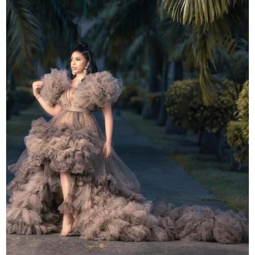 Extra Puffy Bridal Tulle Robe Any Color Maternity Tulle Dress For Baby Shower Photo Shoot Maternity Dress Plus Size Flare Sleeve