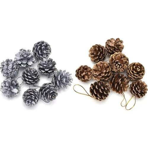 Christmas Tree Pine Cones Pinecone Hanging Ball Xmas Holiday Party Ornament Festival Supplies Christmas Decorations For Home