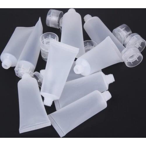 10pcs Refillable Tube Dull Polish Empty Cosmetic Bottle Soft Tube with Cap Travel Squeeze Make Ups Container Refillable Bottles