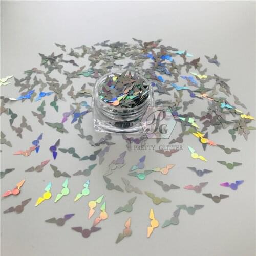 PrettyG 1 Box Snitch Eagle Shape Holographic Glitter for Resin DIY Making Body Art Craft Makeup Decoration Accessories