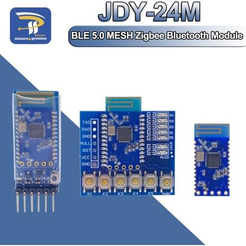 JDY-24M Bluetooth 5.0 MESH Zigbee Module BLE JDY-24 Master Slave Through the Base Plate With Buttons