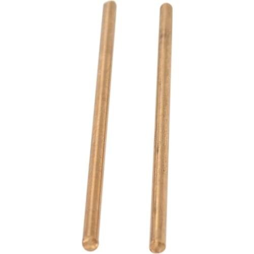 2pcs 150mm X 5mm Brass Rods Bar Hardware Solid Round Rods Wires Sticks Gold for Repair Welding Brazing Soldering