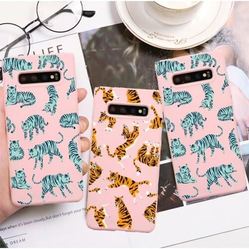 Cute Tiger Pattern Phone Case for Samsung Galaxy s20 Ultra s8 s9 s10 plus A50 A10 A20 A30 A70 A60 A51 A71 S