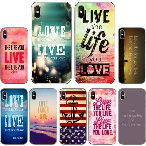 For LG G5 G6 G7 Q6 Q7 Q8 Q9 V10 V20 V30 X Power 2 3 Spirit G2 G3 G4 Mini Ocean-Live-Life-You-Love-Inspirational Soft Skin Case