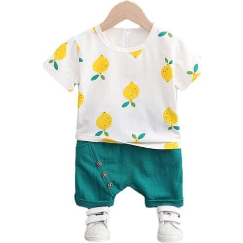 New Fashion Summer Baby Girl Clothes Children Boys Active T-Shirt Shorts 2Pcs/Set Toddler Costume Infant Clothing Kids Tracksuit