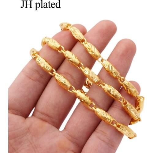 Necklace for women/men link chain gold colour French 60cm necklace jewelery Chains jewelry necklaces gifts for the new year