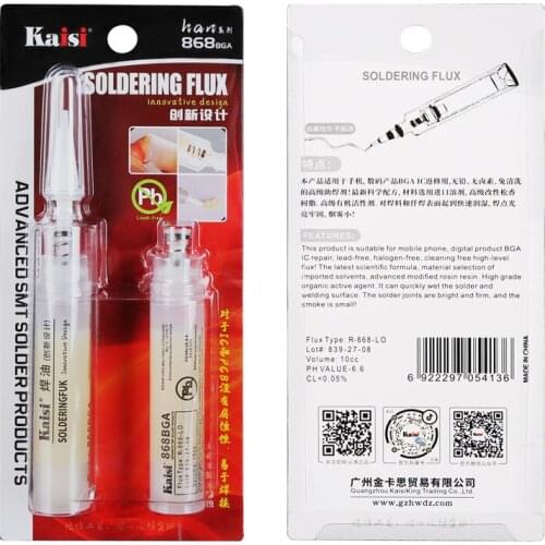 Kaisi 868 Latest Press-in BGA Welding Oil For Mobile Phone BGA IC Repair Welding, No-clean Halogen-free Soldering Flux