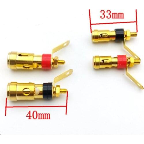 Gold Plated Speaker Binding Post spring loaded Press terminal