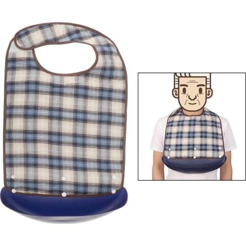 Eating Clothing Protector Adjustable Adult Bibs for Men Women Disabled with Closure