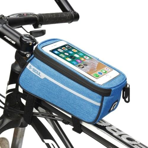 Touch Screen Bicycle Bag Frame Front Head Top Tube Storage Cycling Bag for 6.0 inch Mobile Phone Waterproof Bike Bag Accessories