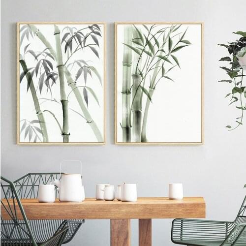 Nordic Modern Minimalist Praise Bamboo Gentleman Decorative Painting Living Room Photo Wall Art Pictures Study Corridor Posters