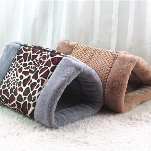 New Foldable Pet Cat House 2-in-1 Pet Bed Snooze Tunnel Mat Winter Warm Cats Dogs Blanket Kennel Crate Cage Shack House