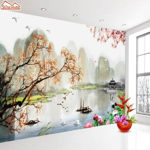 Modern Custom Lake Willow Nature 3d Wallpaper for Living Room Bedroom Prints Bedside Backdrop TV Walls Paper Murals 3d Paisagem