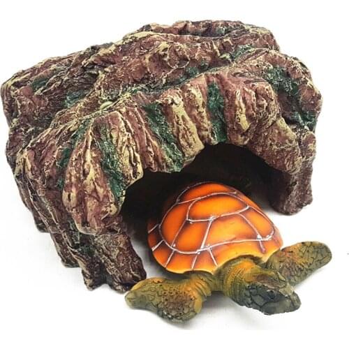 Turtle Terrace Turtles Reptiles Basking Climbing Platform Terrace Resin Hiding Cave Aquarium Ornament Turtle Terraces