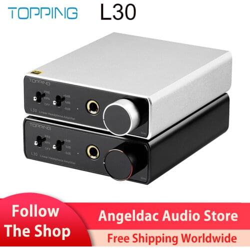 TOPPING L30 Amp 6.35MM NFCA 3 Step Gain Settings HiFi Headphone Amplifier RCA Hi-Res Preamplifier for E30 DAC