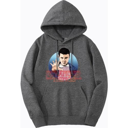 TV Show Stranger Things Hoodies Eleven Mens Fashion Casual Hoody Hip Hop High Qulity Cotton Jackets Fleece New Hooded Tracksuit