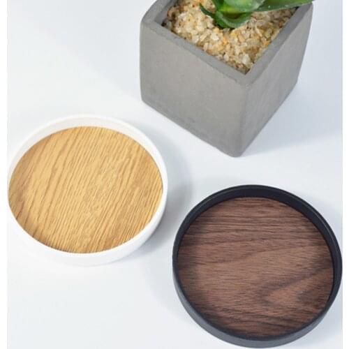 Waterproof Wooden Insulation Mat Coaster Pad Milk Tea Coffee Cup Mat Round Heat-insulated Placemats Home Decoration