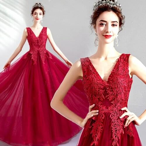 Sexy V Neck Formal Evening Dress Long Prom Dress for Women Evening Party Gown Fast Shipping