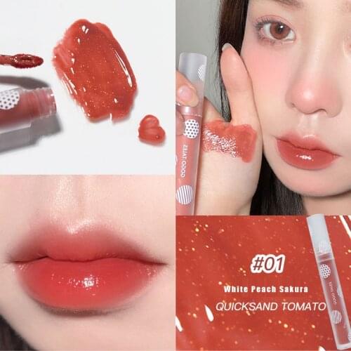 Gogotales Liquid Lipstick Mirror Lip Glaze Longlasting Easy To Color Waterproof Water Glass Lip Gloss Red Lip Tint Makeup TSLM2