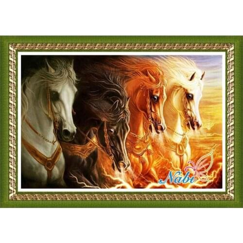 Animals horse icon 5d diy beadwork 4172R - Square diamond mosaic painting Diamond embroidery cross stitch