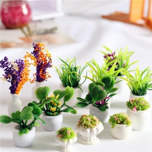 1/12 Dollhouse Plant Miniature Mini Furniture Accessories Doll House Accessories