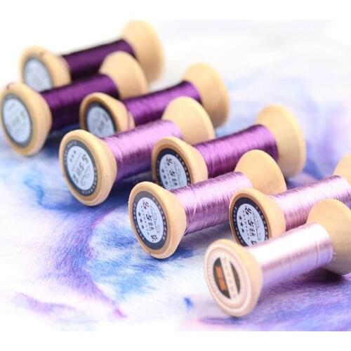 20m Lilac Purple Suzhou DIY Common Color Silk Line Branch Manual Spiraea Embroidery thread
