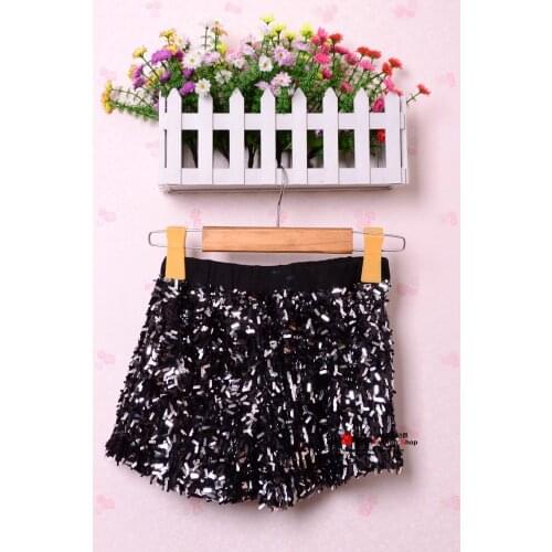 2016 Women Sequined Shorts Black/Red/Blue/Gold High Waist Glitter Shorts Girls Jazz/Modern Bling Bandage Clothes Saias For Sale