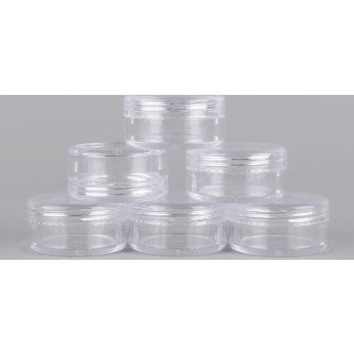 30/50pcs Empty Plastic Cosmetic Clear Refillable Pot Jars Bottles Make up Cosmetic Containers with Lids for Face Cream Lotion