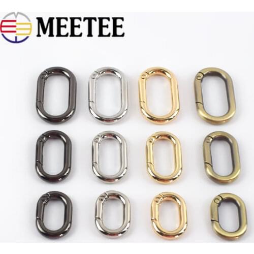 5/10pcs 20/25/32/40mm Spring O Ring Metal Buckles Bag Strap Clip Buckle Dog Collar Keychain Handbag Handle Connector Accessories