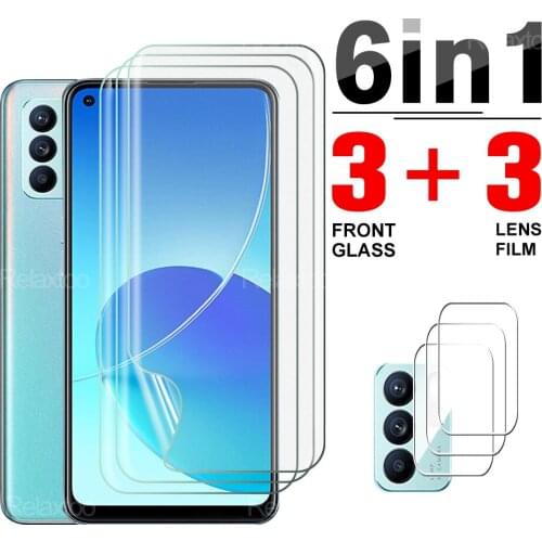 6 in 1 Hydrogel Front Film For Oppo Reno 6Z 6.4" Reno6 6 Z Safety Phone Explosiong-proof Full Cover Screen Protector Camera Glas
