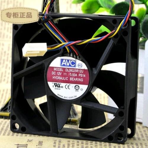 AVC DL08025R12U 8cm Fan 12V 0.5A PWM Hydraulic Bearing