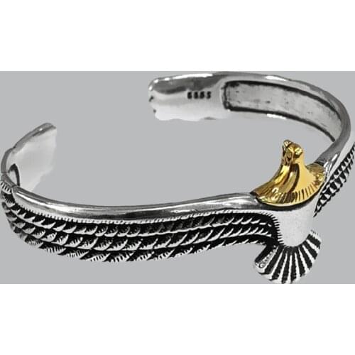 Retro Viking Raven Eagle Bracelet Bangle Eagle Open Cuff Pagan Jewelry Wrisband