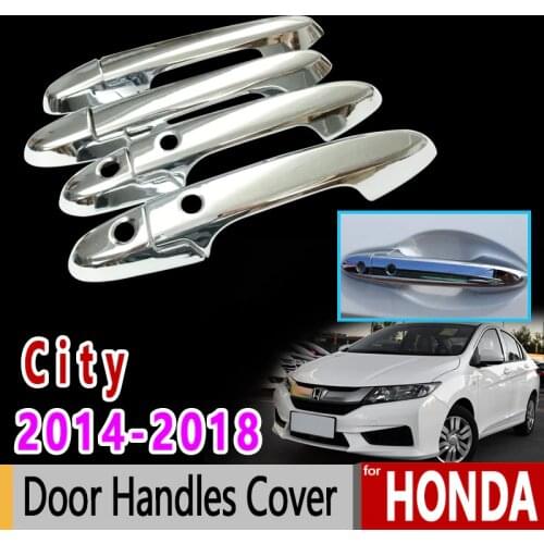 For Honda City GM6 Grace Ballade 2014 2015 2016 2017 2018 Chrome Door Handles Cover Accessories car Sticker Luxury High Quality