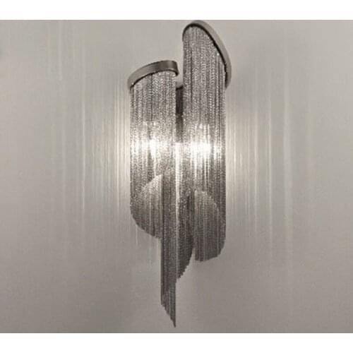 Hot sell Tassel Aluminum Wall lamp Bedroom Living Room Italy Design Fashion Home Lighting Hotel Hall Corridor Aisle Light