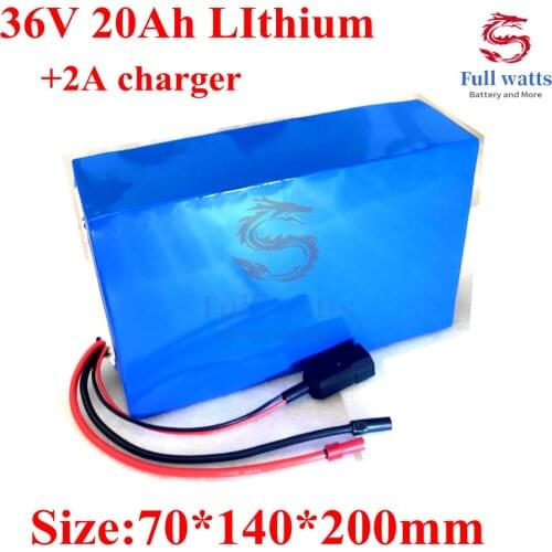 36v 20ah lithium ion battery 36v 20ah li-ion electric bike battery for 36v e-bike fiets 1000w 1500w motor + 2A charger